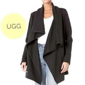 NWT UGG Janni Fleece black Blanket Cardigan